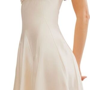Free People Cream Satin Slip Dress
